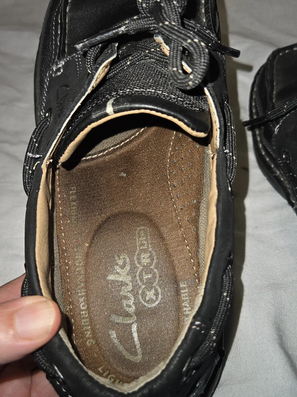 Clarks black leather